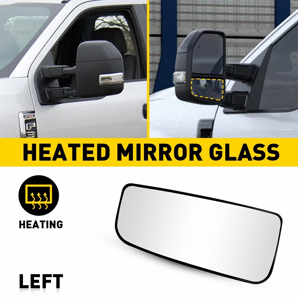Heated Lower Left Driver Side Towing Mirror Glass for 2015-2020 F150 Pickup
