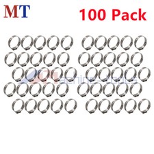 100 Pack 1" 304 Stainless Steel Clamp Cinch Ring Crimp Pinch Fitting Tubing