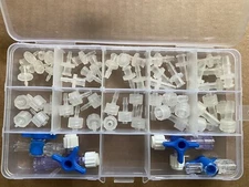 Luer Lock Parts for Tubing Connection 54 PCS