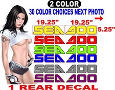 Sea doo seadoo BOAT EXPLORER JET Hull Decal Logo REAR Sticker 30 COLOR OPTIONS