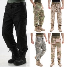Airsoft Men's Cargo Trousers Outdoor Military Combat Camping Casual Camo Hunting