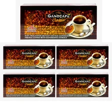 5 Boxes Gano Excel GanoCafe Classic Ganoderma Instant Coffee 30 Sachets X 5 NEW