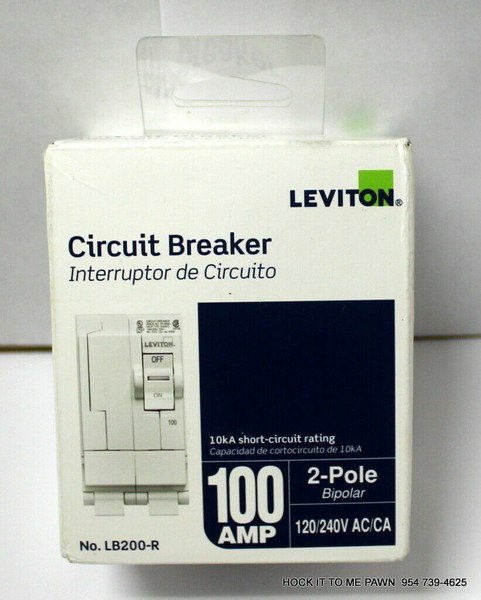 Leviton Branch Circuit Breaker Standard 2-pole 100 AMP 120-volt/240