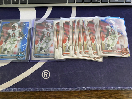 2022 Bowman U. Football Devin Lloyd - UTAH (14) card lot # 3 Blue # 116/199