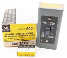 Allen Bradley 600-TAX4 Ser A Manual Starting Motor Switch with P27 Heater AB USA