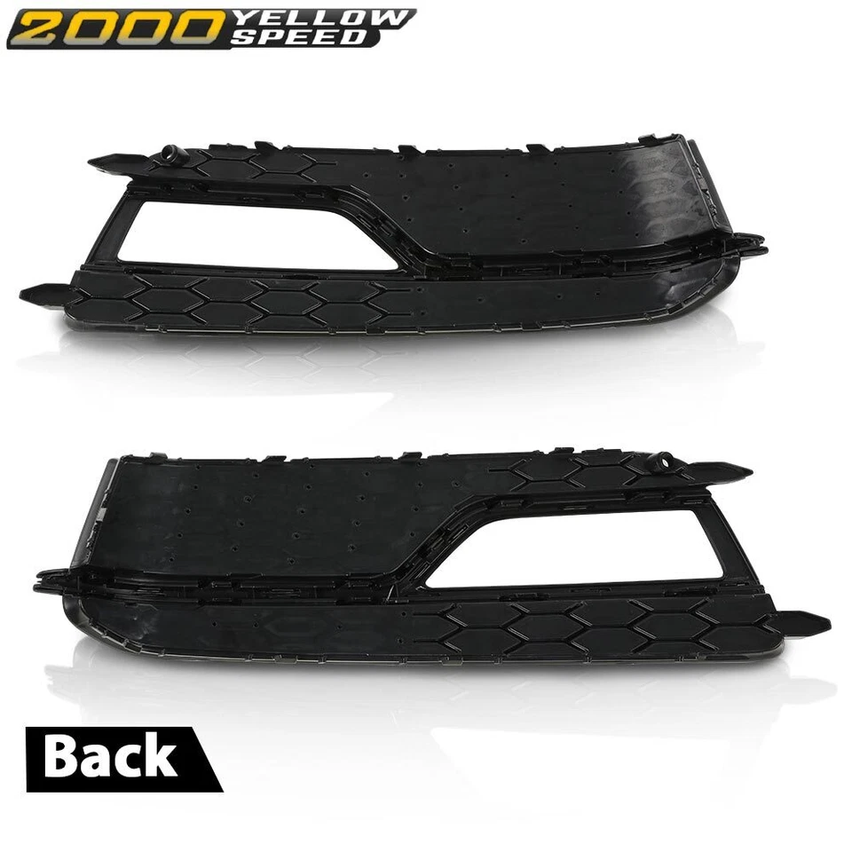 Front Bumper Fog Light Grilles Cover Trim Fit For 2013-2016 Audi A5 S-line S5 Foto 3 de 4