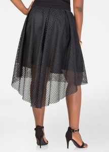 SeXy-Black-Skirt-HI-LOW-Bi-HEM-Gothic-Glam-FISHNET-MESH-20-1x-2x-PLUS-SIZE-22-24