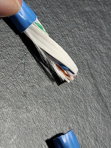 Belden 10GX12 23/4P 625MHz Cat6A Enhanced U/UTP Networking Cable CMR Blue /50ft - Picture 9 of 10