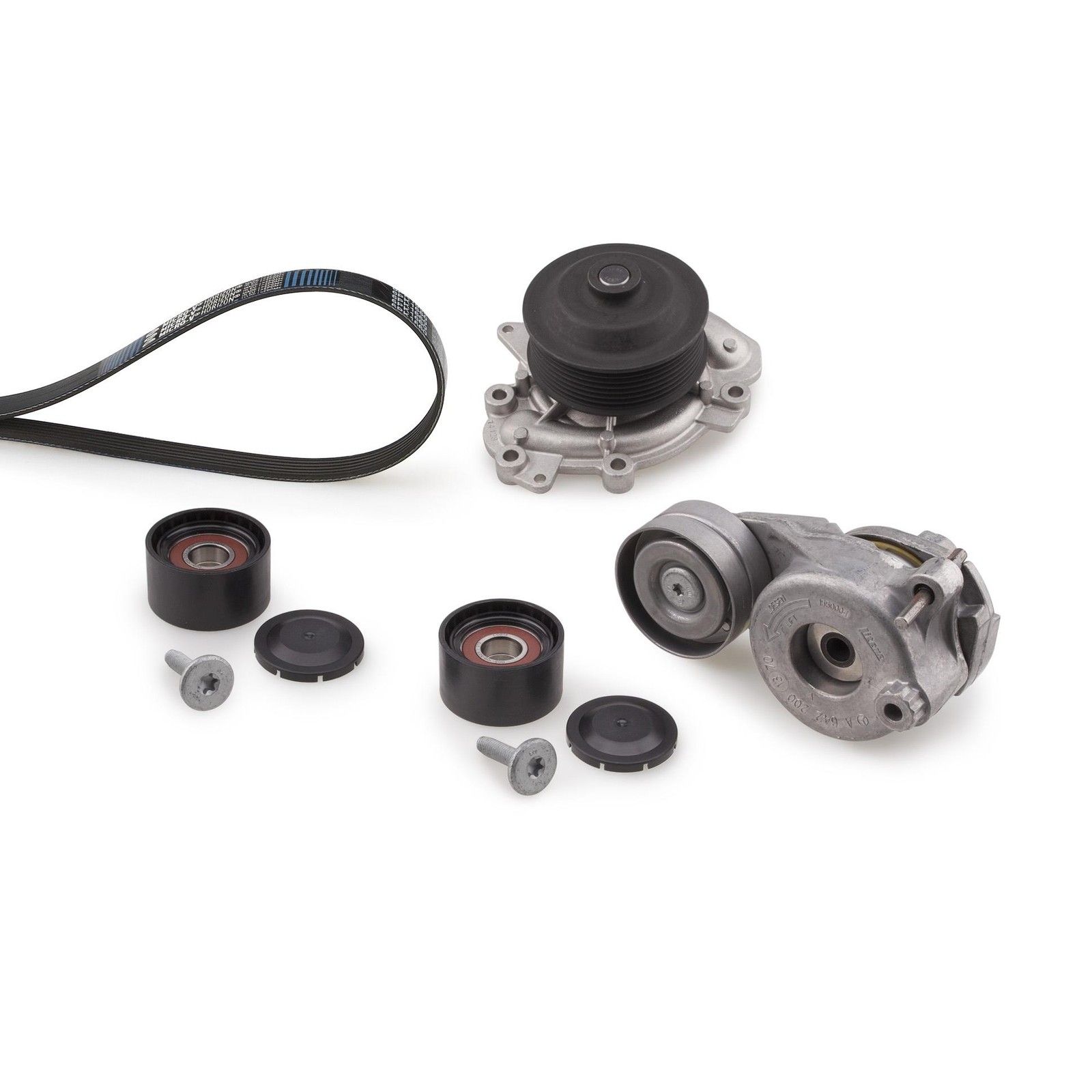 Water Pump & Aux Belt Kit KP17PK2035-2 Gates Drive 7PK2035 T36375 T39062 WP0130 - Image 30