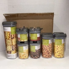 Cheer Collection 7 Piece Food Storage Container Set - Gray