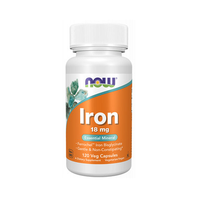 Now Foods Iron 18mg Ferrochel (120 vcaps) Unflavoured