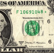 2017 F Star note One Dollar Bill Regular Run 3.2 pack note