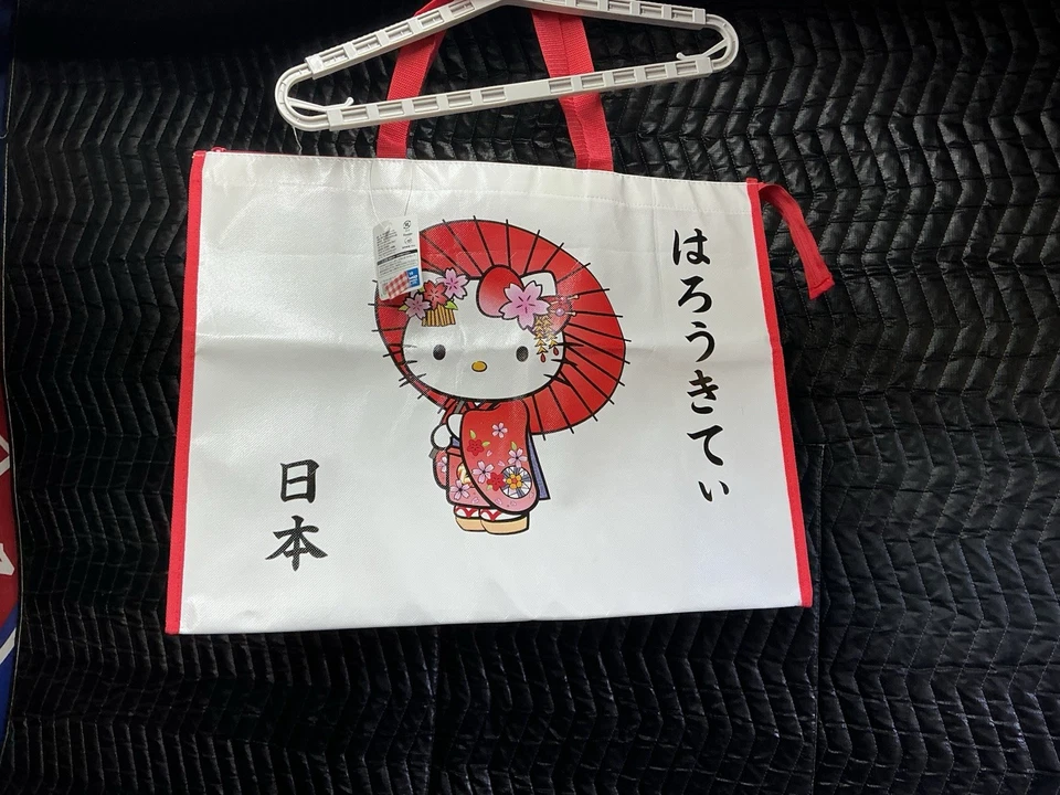 Hello Kitty女式手提包,单肩包大可重复使用杂货手提包 — 第 3/4 张图片