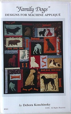 Critter Pattern Works Debora Konchinsky FAMILY DOGS Applique Quilt Pattern