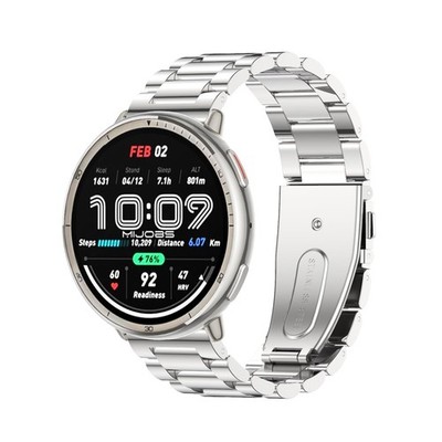 MIJOBS Watch Bands for Amazfit Active 2 all 20mm watchbands, 2-Silver
