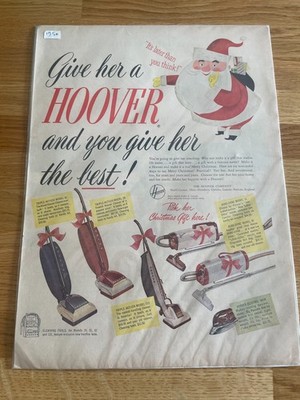 1950 HOOVER U.S. ADVERTISEMENT ''Give her a hoover and you give her the best''