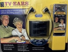 New TV Ears Noise Reduction TV Headset Yellow Card Wireless 2.3 Mhz Infrared