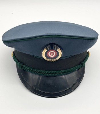 Vintage 1980s Chinese Railway Train Conductor Hat