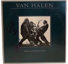 Van Halen Signed x3 Women and Children First Album Vinyl Record Eddie Alex Proof