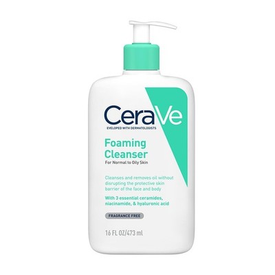 CeraVe Foaming Facial Cleanser 473ml für normale bis fettige Haut Gesichtswäsche