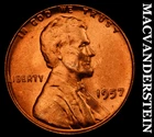 1957 Lincoln Wheat Cent - Choice Gem Brilliant Uncirculated No Reserve  #J9492