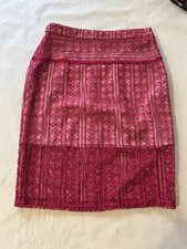 New With Tags English Factory Red Mesh Pencil Skirt Medium NWT