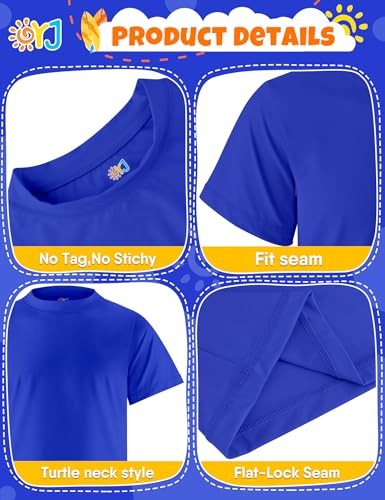 Jungen Rash Guard Kurzarm Badeshirt UPF + 50 Rashguard für 8-10 Jahre blau - Bild 5 von 8