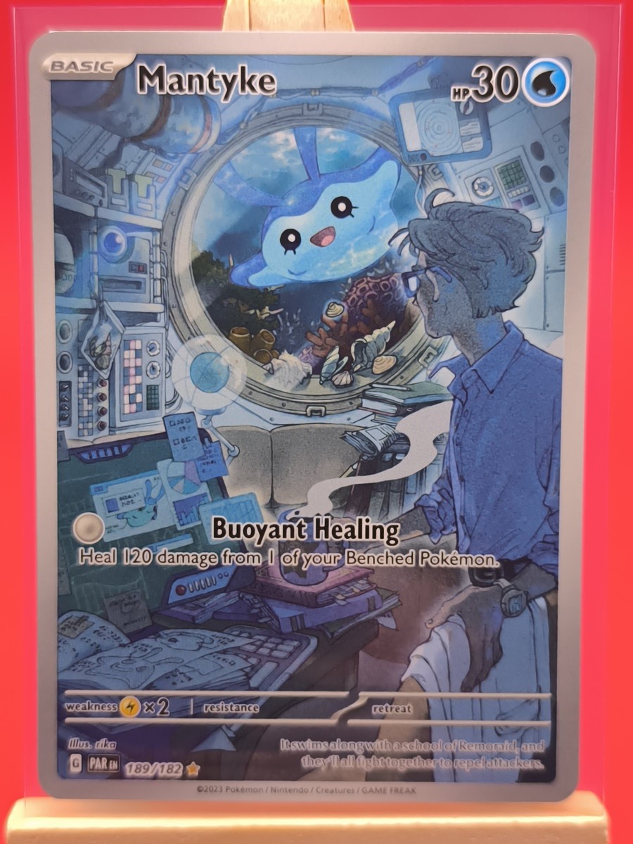 Mantyke 189/182 Paradox Rift Illustration Full Art Holo Pokemon