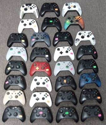 Lot of 30 Broken Official Microsoft XBOX One & Series Controllers Parts Repair