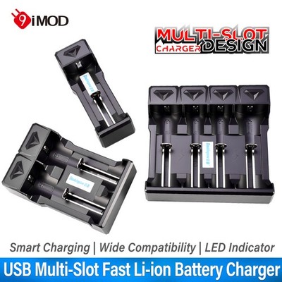 9IMOD Liion Battery Charger for 18650 21700 26650 14500 Rechargeable Batteries