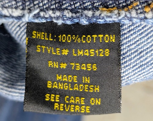 Vintage Lee Riders Men's Jacket Trucker Jeans Long Sleeve Denim XL Blue NICE! - Picture 5 of 6