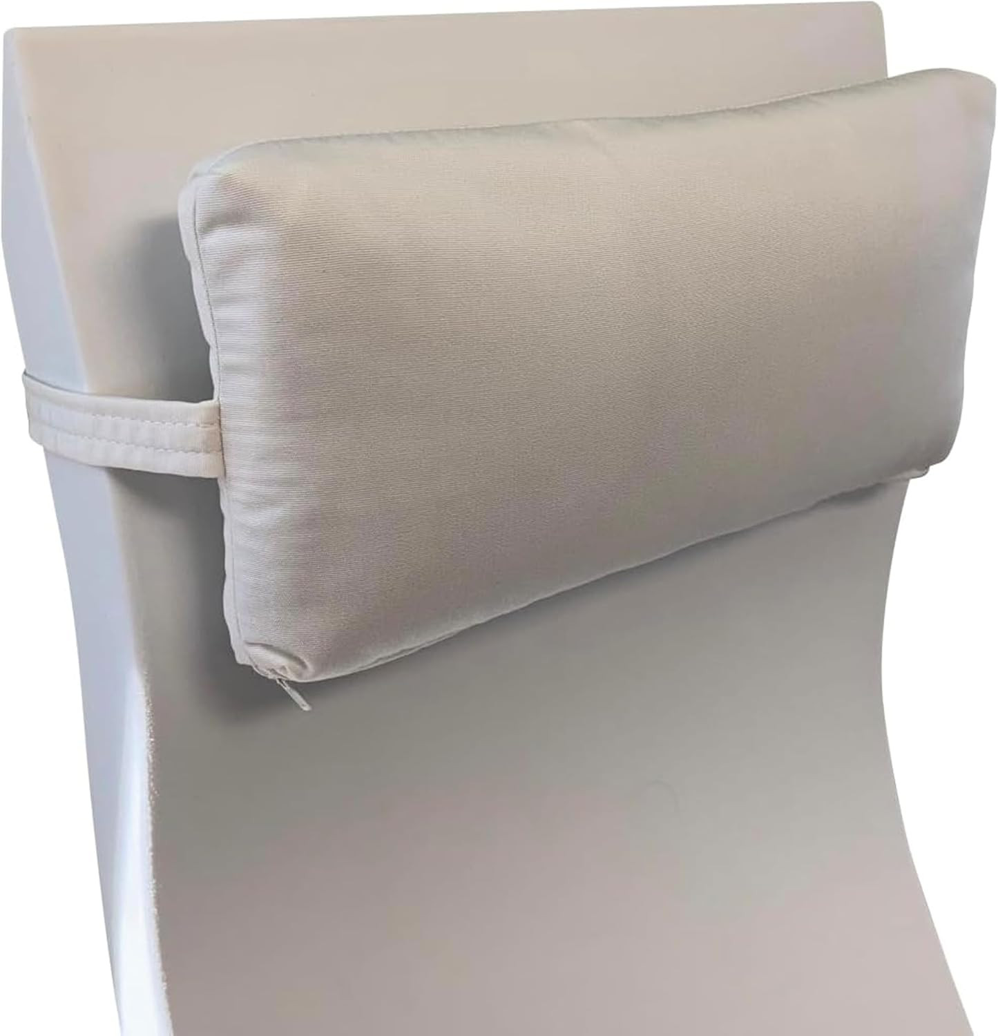 Sunbrella Natural White Outdoor Headrest Pillow for Ledge Ch