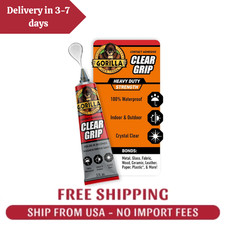 Gorilla Clear Grip Waterproof Contact Adhesive, 3 Ounce Tube, Clear, Pack of 1 