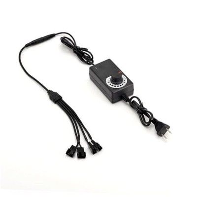 12V Fan Power Supply PC Fan Controller for Computer 100-240v AC to 3 to 12v DC 