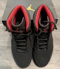 Air Jordan 1 mid OG Flight 5 nero e rosso taglia 9. Usato una volta. Edizione Limitata