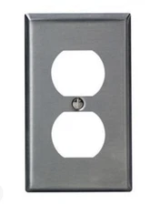 5pk of Stainless Steel Duplex Wall Plates, Leviton 84003-40 **SHIPS FREE**