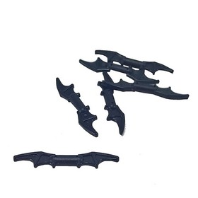 6 NEW LEGO Weapon Batman Bat-a-Rang (2 Bat Wings with Bar in Middle) Black