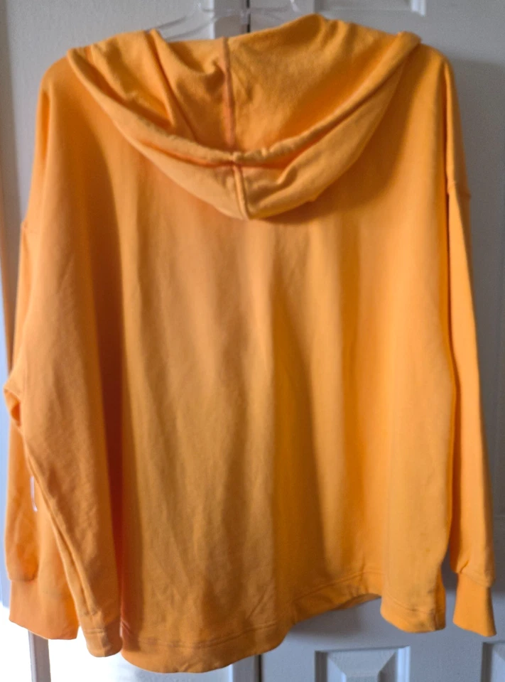 Sudadera con capucha suéter de felpa francesa de gran tamaño naranja soleada 3XL 4X 26 28 XXXL 3X Foto 2 de 4