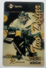 1995 Classic Assets Phone Cards $2 Gold /7741 Manon Rheaume