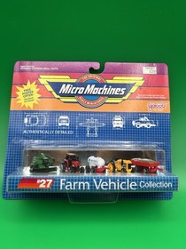 Lot Of 8 New Vintage 90s Galoob micro Machines Planes,Semi, Farm Tractor, Cars!!