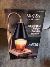 BRAND NEW Mikasa, Plug-In Candle Lamp Warmer Metal Stand Black Shade