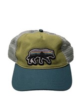 Patagonia Fitz Roy Wolf Hat Cap Snap Back Green Trucker Hat One Size Adjustable