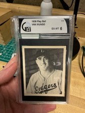 1939 #111 Van Mungo Brooklyn Dodgers GAI EX-MT 6 Vintage Pre-War Baseball Card