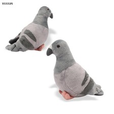 Lifelike Gray Pigeon Plush Toy Soft Stuffed Bird Doll Kids Gift Home Decor