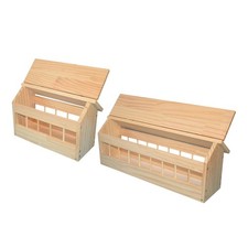 Pigeon Feeder Chicken Feeder Birds Supplies Garden Wood Poultry Trough Dish for