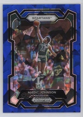 2024-25 Panini Prizm Draft Picks Blue Ice Prizm /99 Magic Johnson #23 HOF 04br