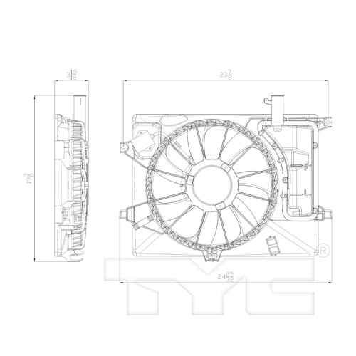 Dual Radiator & Condenser Cooling Fan Assembly for 11-13 Hyundai Elantra Sedan - Picture 1 of 1