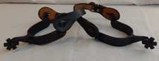 Black Stainless Steel Bull Riding Western Cowboy Spurs - 48