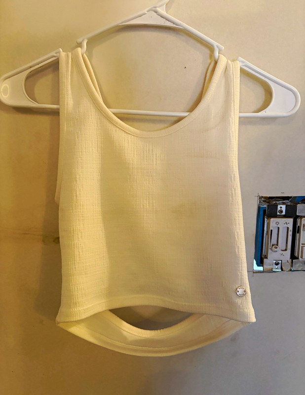 Roxy White Textured Tank Top NWT XS