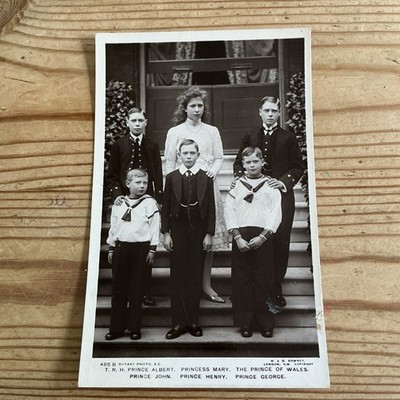 1910 Postcard, Princess Mary , Princes Albert, John, Henry and George #12